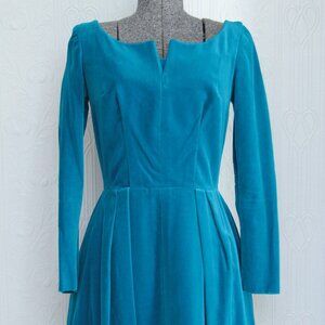 Like new - Petite 50's velvet blue dress